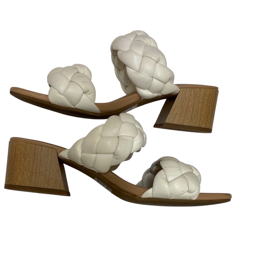 DV by Dolce Vita Stacey Padded Plush Chunky Braided Block Heel Sandals size 6